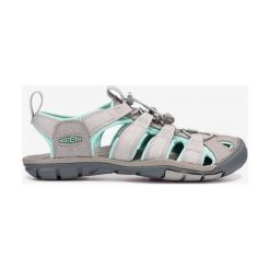 Keen Clearwater Cnx Sandały Zielony Szary. Szare sandały damskie Keen, w paski, z materiału, bez obcasa, z paskami. Za 447,95 zł.