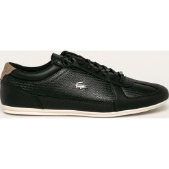 Lacoste - Buty. Czarne buty sportowe męskie Lacoste, ze skóry, na sznurówki. W wyprzedaży za 399,90 zł.