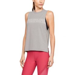 Under Armour Podkoszulek Szary. Szare podkoszulki damskie xs, z nadrukiem, z bawełny. Za 119,95 zł.