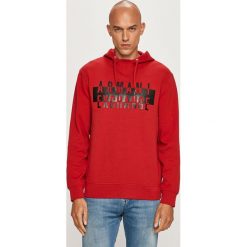 Armani Exchange - Bluza. Czarne bluzy męskie Armani Exchange, s, z aplikacjami, z elastanu, z kapturem, bez rękawów, z kapturem. Za 639,90 zł.