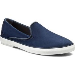 Lordsy LACOSTE - Cherre 116 1 Caw 7-31CAW0105003 Nvy. Niebieskie mokasyny damskie marki Lacoste, ze skóry, na obcasie. W wyprzedaży za 299,00 zł.