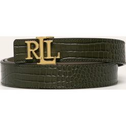 Lauren Ralph Lauren - Pasek skórzany. Zielone paski damskie Lauren Ralph Lauren, w paski, ze skóry. W wyprzedaży za 219,90 zł.