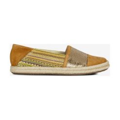 Geox Modesty Espadryle Brązowy Pomarańczowy. Pomarańczowe espadryle damskie Geox, bez wzorów, ze skóry, bez obcasa. Za 516,95 zł.