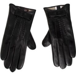 Rękawiczki Damskie LASOCKI - 2W6-003-AW20 S/M Black. Czarne rękawiczki damskie Lasocki, bez wzorów, ze skóry. Za 89,99 zł.