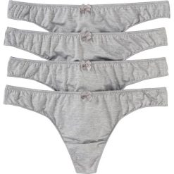 Stringi "microtouch" bonprix jasnoszary melanż. Szare stringi damskie bonprix, bez wzorów. Za 39,96 zł.
