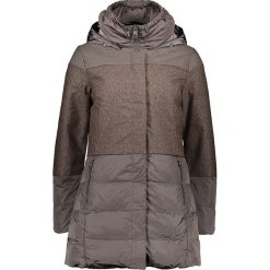 Parka puchowa w kolorze szarobrązowym. Szare kurtki damskie CMP Women, bez wzorów, z materiału, bez kaptura. W wyprzedaży za 472,95 zł.