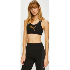 Puma - Biustonosz. Czarne biustonosze Puma, s, z nadrukiem, z elastanu. Za 139,90 zł.