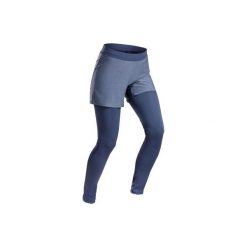 Legginsy turystyczne FH900 damskie. Niebieskie legginsy damskie QUECHUA, l, bez wzorów, z elastanu. Za 149,99 zł.