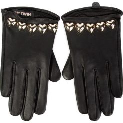 Rękawiczki Damskie MY TWIN - Guanto 192MA4303 Nero 00006. Czarne rękawiczki damskie My Twin, bez wzorów, ze skóry. Za 379,00 zł.