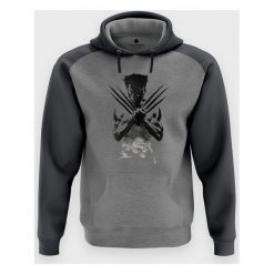 Bluza męska dwukolorowa Man with claws. Bluzy męskie MegaKoszulki, m, bez wzorów, z kapturem, bez rękawów. Za 114,90 zł.