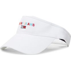 Daszek TOMMY JEANS - Tjw Sport Visor AW0AW08058 YA2. Białe czapki damskie Tommy Jeans, bez wzorów, z bawełny. W wyprzedaży za 109,00 zł.