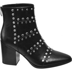 Botki damskie Catwalk czarne. Czarne botki damskie Catwalk, z materiału, bez obcasa, na obcasie, na zamek. Za 179,90 zł.