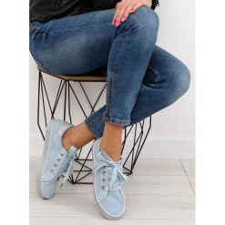 Trampki damskie niebieskie CASSIUS. Niebieskie buty sportowe damskie FunKee.pl, bez wzorów, z tkaniny, na sznurówki. Za 95,99 zł.