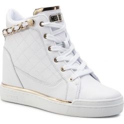 Sneakersy GUESS - Fraser FL7FRA ELE12 WHITE/GOLD. Białe półbuty damskie Guess, ze skóry ekologicznej. Za 669,00 zł.