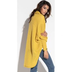 Luźny sweter oversize fb555. Żółte kardigany damskie marki Fobya, s. Za 129,00 zł.