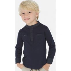 Mayoral - Longsleeve dziecięcy 92-134 cm. Niebieskie t-shirty chłopięce Mayoral, bez wzorów, z bawełny, z długim rękawem. W wyprzedaży za 59,90 zł.