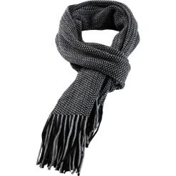 Szal męski bonprix szaro-czarny. Szare szaliki męskie bonprix. Za 44,99 zł.