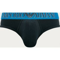 Emporio Armani - Slipy. Czarne bokserki męskie Emporio Armani, xl, z nadrukiem, z elastanu. Za 139,90 zł.