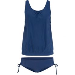 Tankini (2 części) bonprix ciemnoniebieski. Niebieskie stroje kąpielowe damskie bonprix, bez wzorów. Za 99,99 zł.