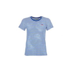 T-shirty z krótkim rękawem Levis PERFECT TEE. Niebieskie t-shirty damskie Levi's®, s, bez wzorów, bez kołnierzyka. Za 109,00 zł.