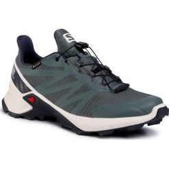 Buty SALOMON - Supercross Gtx GORE-TEX 409542 29 V0 Balsam Green/Vanilla Ice/India Ink. Zielone buty sportowe męskie Salomon, z tworzywa sztucznego, bez zapięcia, do biegania, gore-tex. W wyprzedaży za 399,00 zł.