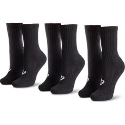 Zestaw 3 par wysokich skarpet unisex ASICS - 3PPK Crew 155204 Black 0900. Czarne skarpetki damskie Asics, bez wzorów, z elastanu. Za 49,00 zł.