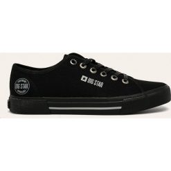 Big Star - Tenisówki. Czarne trampki męskie BIG STAR, bez wzorów, z gumy, retro, na sznurówki. Za 119,90 zł.