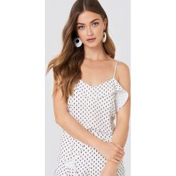 Rut&Circle Top na ramiączkach z falbanką Ferry - White,Multicolor. Białe topy damskie marki Rut&Circle, bez wzorów, z poliesteru, z falbankami. W wyprzedaży za 52,47 zł.