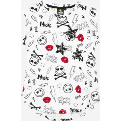 Blukids - Top dziecięcy Smiley World 134-164 cm. Szare topy damskie marki Blukids, z bawełny, z okrągłym kołnierzem, z krótkim rękawem. Za 59,90 zł.