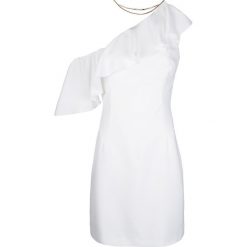 Marciano Guess Sukienka. Żółte sukienki damskie Guess, z aplikacjami, bez kołnierzyka, bez rękawów, dopasowane. Za 289,00 zł.