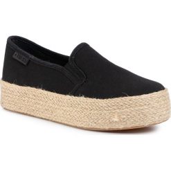 Espadryle BIG STAR - FF274148 Black. Czarne espadryle damskie BIG STAR, bez wzorów, z tworzywa sztucznego, bez obcasa, na koturnie. Za 119,00 zł.