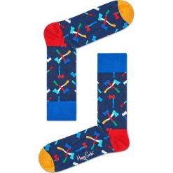 Happy Socks - Skarpety Axe. Niebieskie skarpetki męskie marki Happy Socks, z bawełny. W wyprzedaży za 29,90 zł.