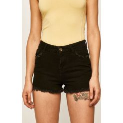 Answear - Szorty jeansowe. Czarne szorty damskie ANSWEAR, s, bez wzorów, z elastanu, casualowe, z podwyższonym stanem. Za 89,90 zł.