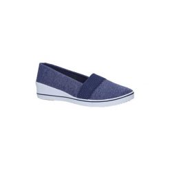 Buty do tenisa Casu Niebieskie tenisówki na koturnie z gumką 17W8-7. Niebieskie koturny damskie marki Casu, bez obcasa, na koturnie, bez zapięcia. Za 39,99 zł.