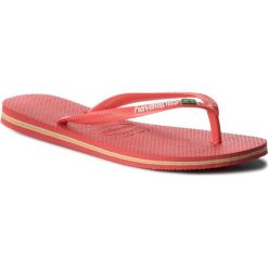 Japonki HAVAIANAS - Sl Brasil Cf 41407136024 Coralnew. Różowe klapki damskie Havaianas, bez wzorów, z tworzywa sztucznego, bez obcasa. W wyprzedaży za 99,00 zł.