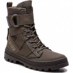 Trapery PALLADIUM - Pallabosse Tact St Tx 95946-345-M Vetiver/Olive Night. Szare buty zimowe damskie marki Palladium, z materiału. W wyprzedaży za 309,00 zł.