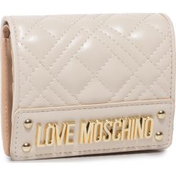 Mały Portfel Damski LOVE MOSCHINO - JC5601PP1ALA0110 Avorio. Brązowe portfele damskie Love Moschino, bez wzorów, ze skóry ekologicznej. Za 389,00 zł.