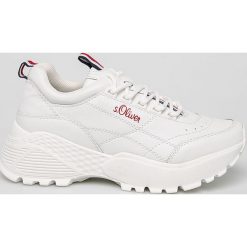 S. Oliver - Buty. Białe buty sportowe damskie S.Oliver, z gumy. W wyprzedaży za 119,90 zł.