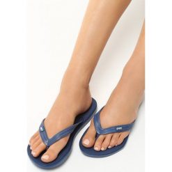 Klapki damskie: Granatowe Japonki Flap