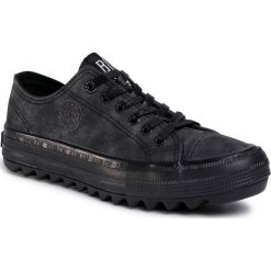 Tenisówki BIG STAR - GG274074 Black. Czarne półbuty damskie BIG STAR, bez wzorów, z gumy, bez zapięcia. Za 129,00 zł.