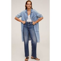 Mango - Kurtka jeansowa Trench. Niebieskie kurtki damskie Mango, s, bez wzorów, z bawełny, krótkie. Za 229,90 zł.