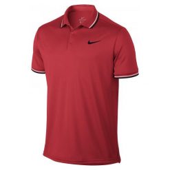 Koszulki polo: Nike Koszulka Tenisowa M Nkct Dry Polo Solid Pq Red M