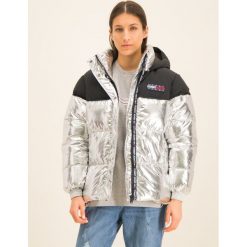 Kurtka puchowa Tommy Jeans Mix Media Belted DW0DW07585. Szare kurtki damskie Tommy Jeans, l, bez wzorów, z jeansu, bez kaptura. W wyprzedaży za 989,00 zł.