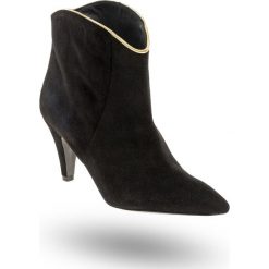 BOTKI twinset. Czarne botki damskie Twinset, ze skóry. Za 719,50 zł.