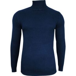 Granatowy Cienki Golf Męski -Brave Soul- 100% BAWEŁNA, Super Slim, Prążkowany, Przylegający SWBRSAW19RALLYsteelblue. Niebieskie swetry męskie Brave Soul, m, bez wzorów, z bawełny, klasyczne, z golfem, bez kaptura. Za 87,00 zł.