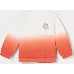Bluza z surowym wykończeniem brzegów - Pomarańczowy. Pomarańczowe bluzy damskie Reserved, bez wzorów, bez rękawów, bez kaptura. Za 55,99 zł.
