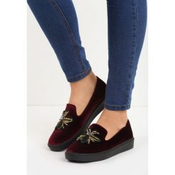 Trampki damskie slip on: Bordowe Slip On Bombilate