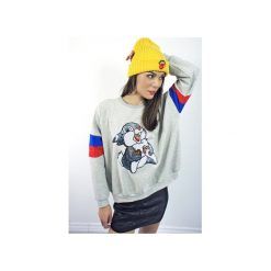 CRAZY Beanie miodowy, niebieski. Żółte czapki damskie Missspark, bez wzorów, z elastanu. Za 139,00 zł.