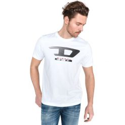 Diesel Just Y4 Koszulka Biały. Białe podkoszulki męskie Diesel, l, z nadrukiem, z bawełny, bez kołnierzyka, krótkie. Za 206,95 zł.