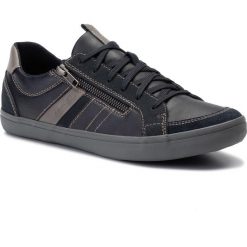 Sneakersy GEOX - U Halver A U943AA 05422 C4002 Navy. Niebieskie sneakersy męskie Geox, na co dzień, bez wzorów, ze skóry ekologicznej, eleganckie, bez zapięcia. W wyprzedaży za 199,00 zł.